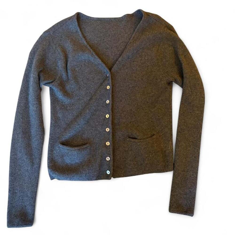 Gray 100 vintage cashmere cardigan